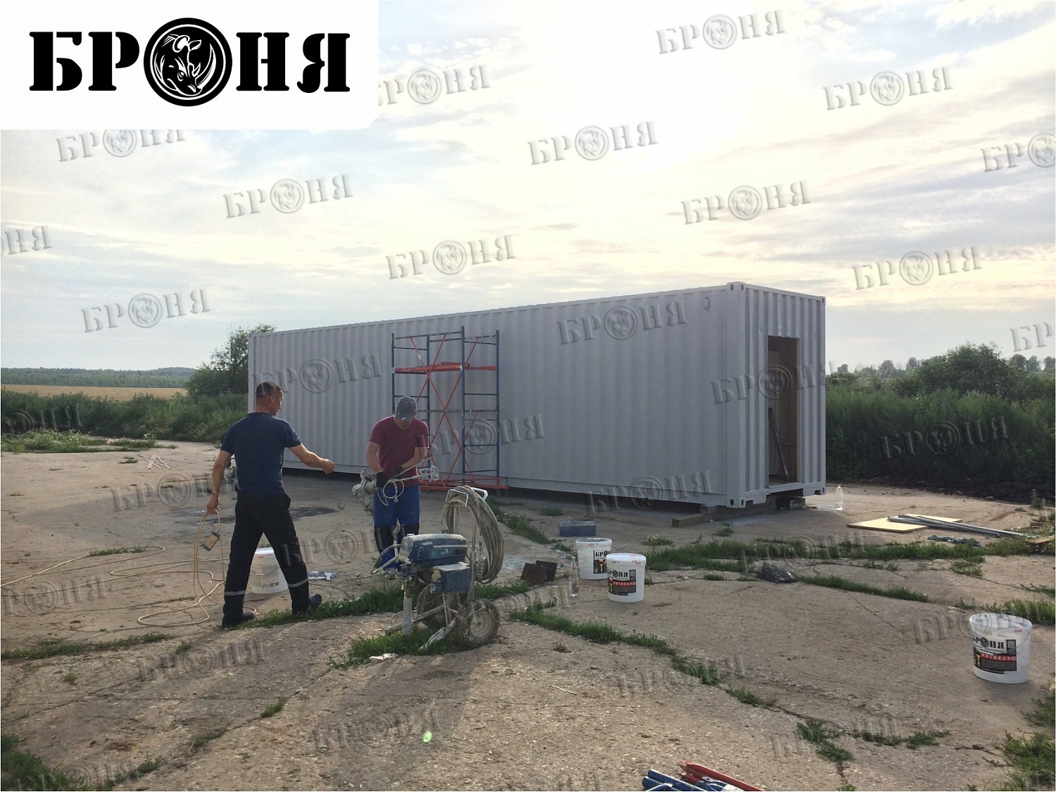 Шепилово Московской области, Броня при утеплении 40-футовых контейнеров для перепелиной птицефабрики