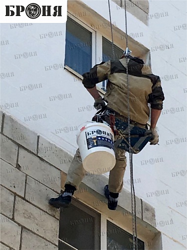 Thermal insulation of the walls of a multi-storey building in Volgograd (photo)