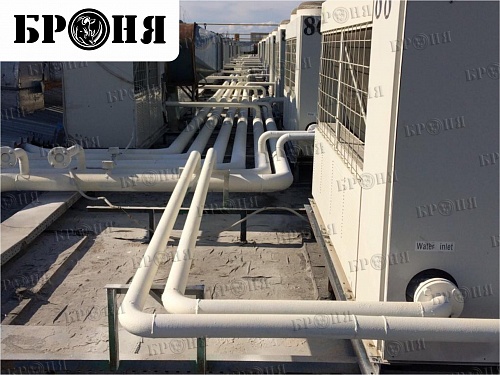 Insulation Bronya insulation tubing chillers air-conditioning system of the shopping center "Alimpik" (Astrakhan)