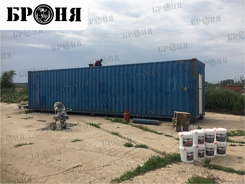 Броня при утеплении 40-футовых контейнеров для перепелиной птицефабрики в п. Шепилово Московской области (фото+видео)