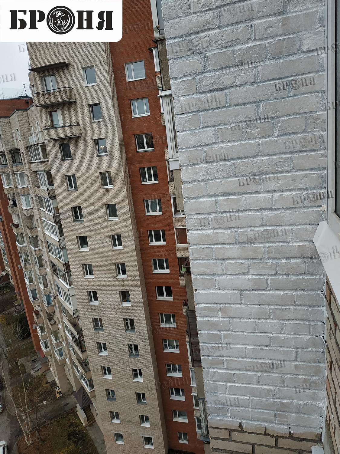 Броня Фасад и Броня Акваблок при утеплении балкона и части фасада квартиры  многоэтажного дома. г. Санкт-Петербург