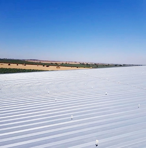 Применение Броня Классик на крыше фабрики оливкового масла в Испании, провинция Бадахос.(Фото и видео)