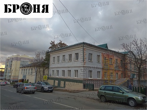 Thermal insulation Bronya on the facade of the Children's Art School as part of a major overhaul in the city of Lipetsk (photo and video)