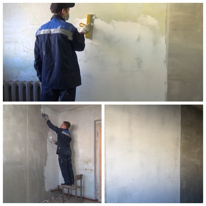 Применение Броня Лайт и Броня Стена на стенах жилого помещения многопрофильного техникума в поселке Белоярск, республика Коми 