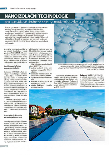 NPO Bronya products continue to strengthen their position in the highly competitive European market in the latest issue of the authoritative Czech magazine "Stavební a investorské noviny" (photo)