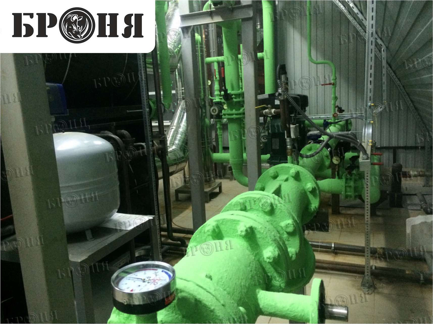 Moscow, pipeline of the autonomous boiler plant at the production base of JSC "MOSGAZ"