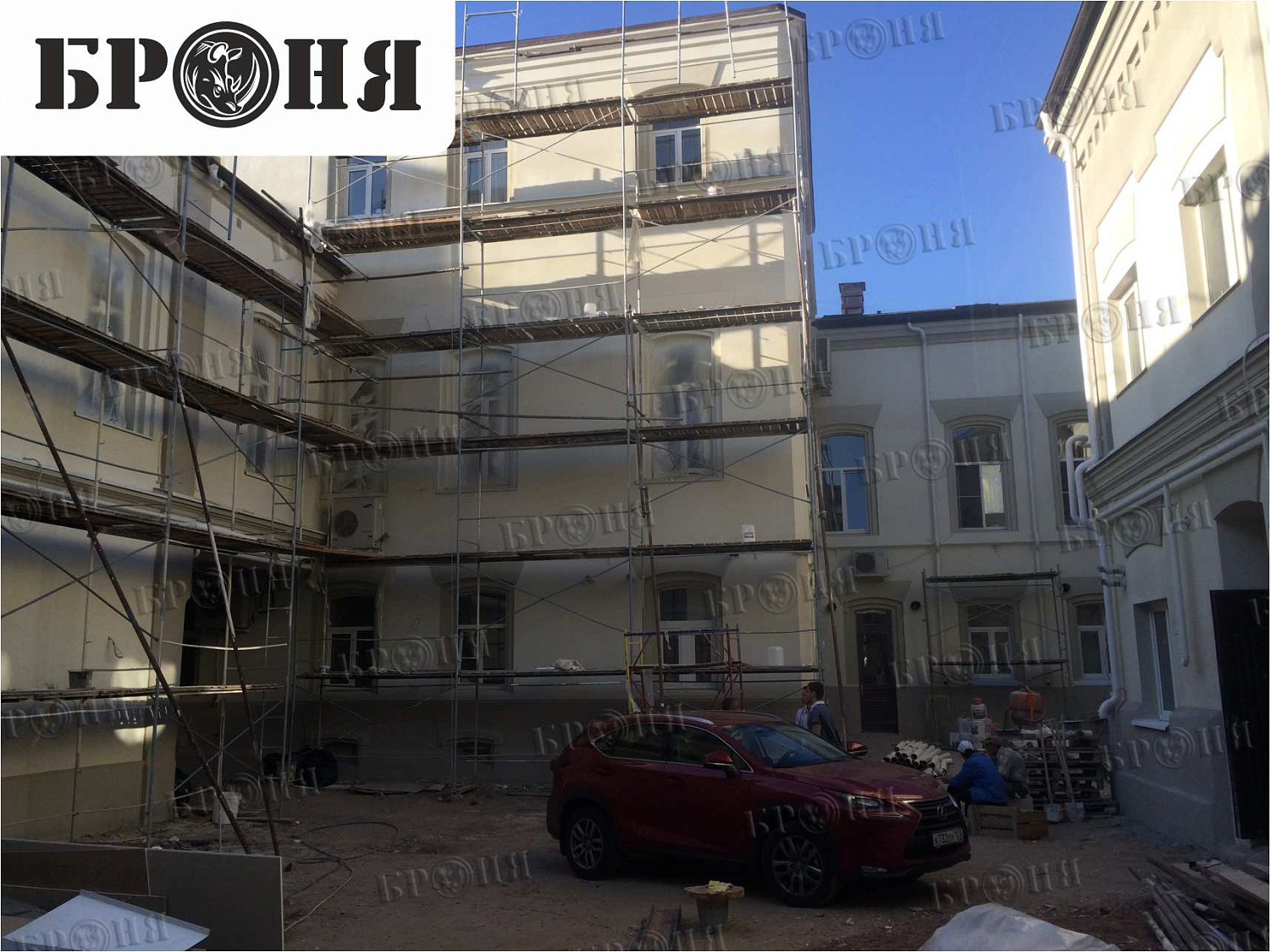 Thermal insulation Bronya on an architecture monument - Bonotel hotel in Astrakhan