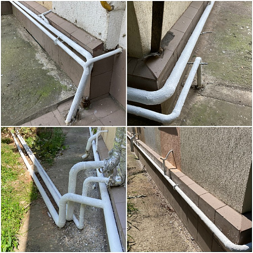 Броня Антикор и Броня Классик при теплоизоляции труб ГВС и ХВС жилого пятиэтажного дома. Замена устаревшего способа теплоизоляции на нашу инновационную теплоизоляцию Адлер, Сочи. (фото и видео)