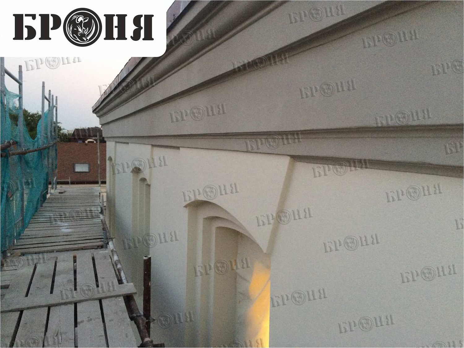 Thermal insulation Bronya on an architecture monument - Bonotel hotel in Astrakhan