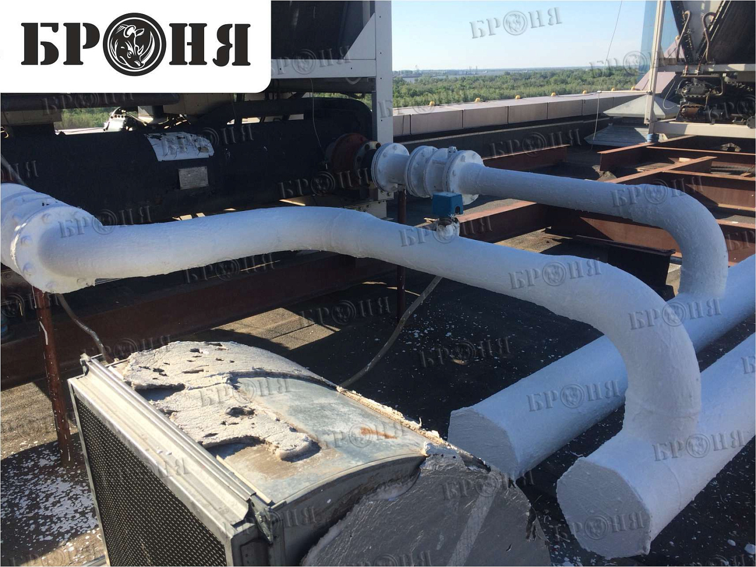 Bronya Thermal Insulation on a Pipeline