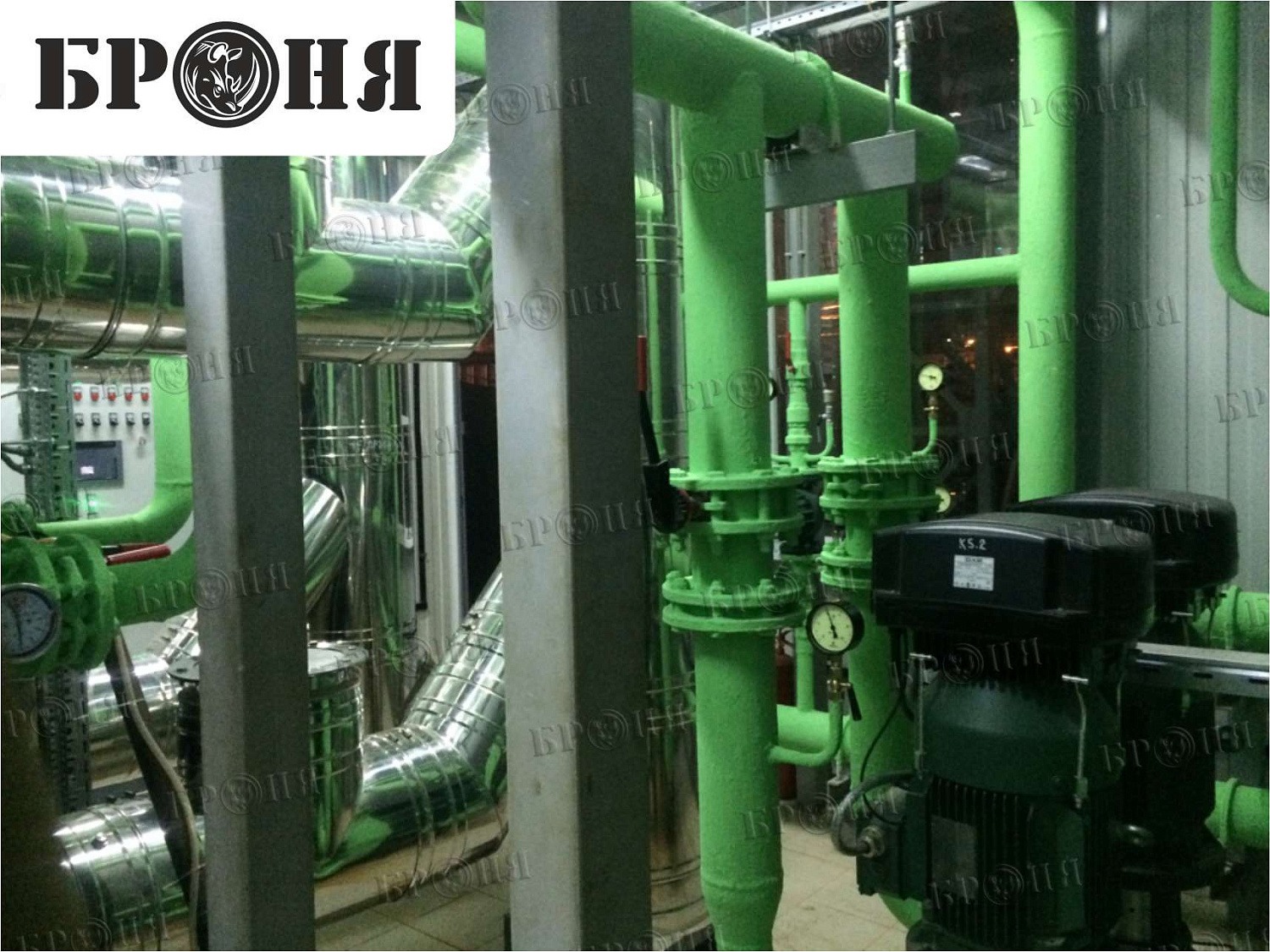 Moscow, pipeline of the autonomous boiler plant at the production base of JSC "MOSGAZ"