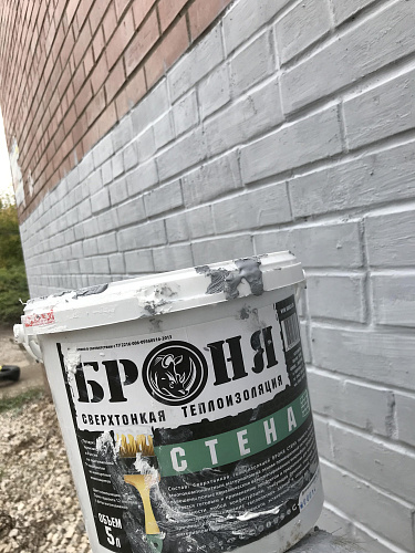 Броня Стена и Броня Фасад при теплоизоляции фасада помещения и металлических ворот  (г. Тольятти Самарская область) (фото и видео)