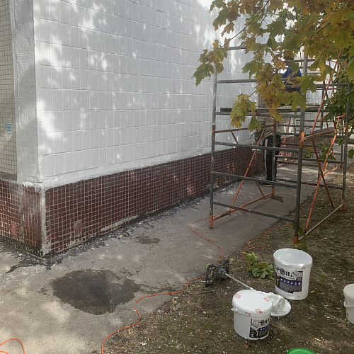 Теплоизоляция торцевой стены многоквартирного дома, г. Тольятти (фото, видео)