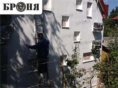 Thermal insulation Bronya on the facade and inside the walls of a private house in Hungary (photo)