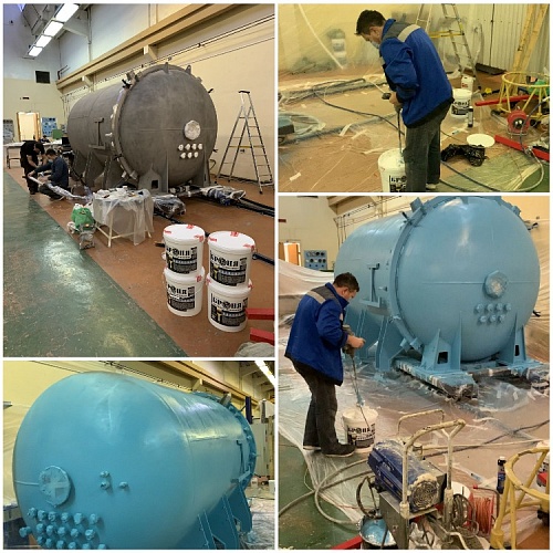 Жидкая теплоизоляция Броня Классик НГ при производстве испытательного  оборудования  «Роскосмос» 