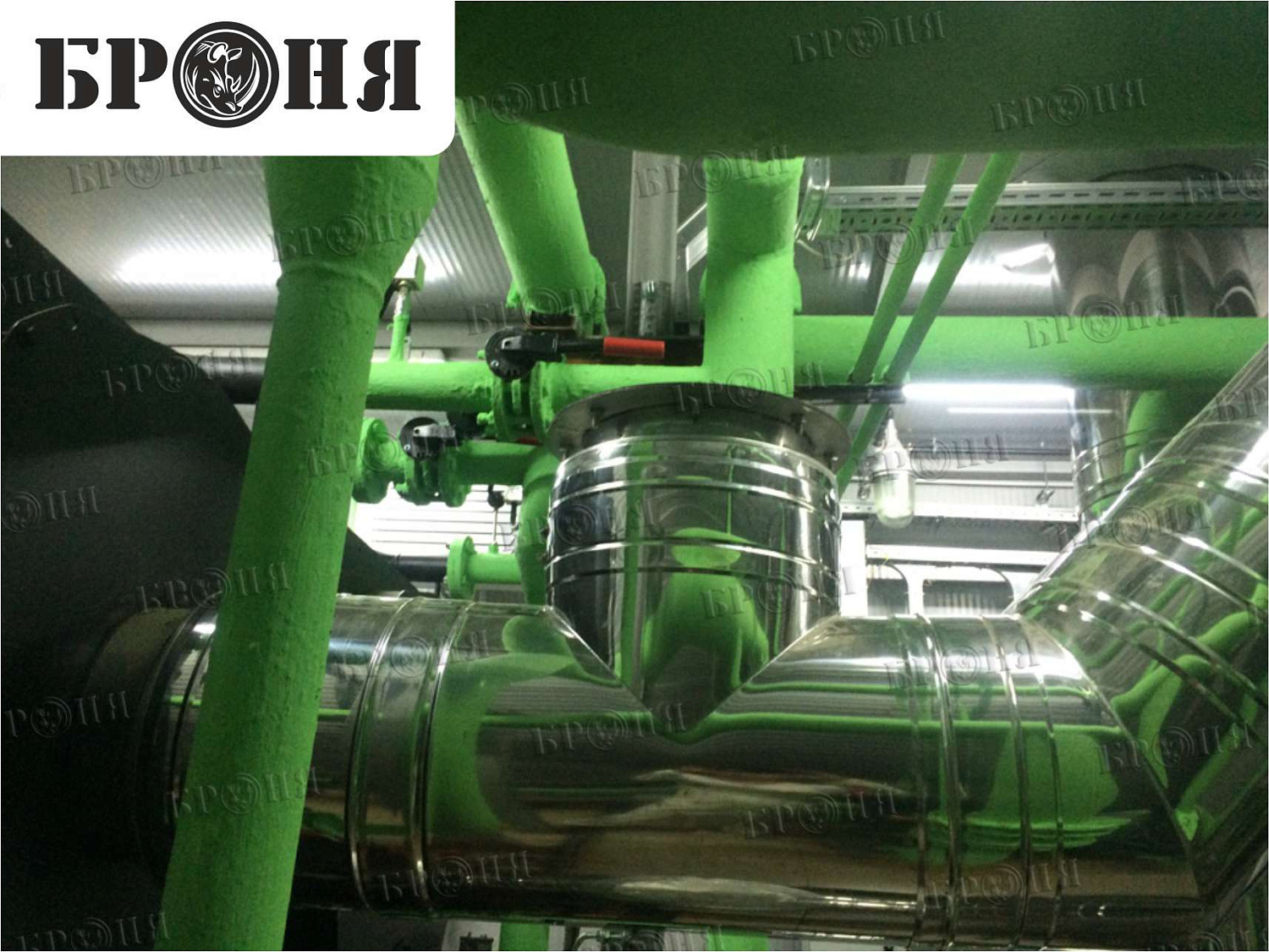 Moscow, pipeline of the autonomous boiler plant at the production base of JSC "MOSGAZ"