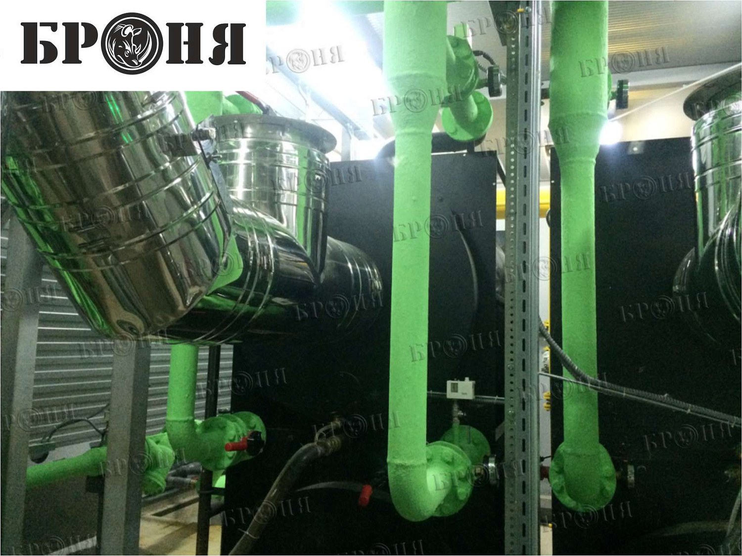 Moscow, pipeline of the autonomous boiler plant at the production base of JSC "MOSGAZ"