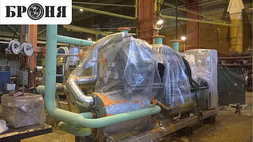Теплоизоляция трубопровода очистителя промышленных газов Теплоизоляцией Броня (Финляндия)