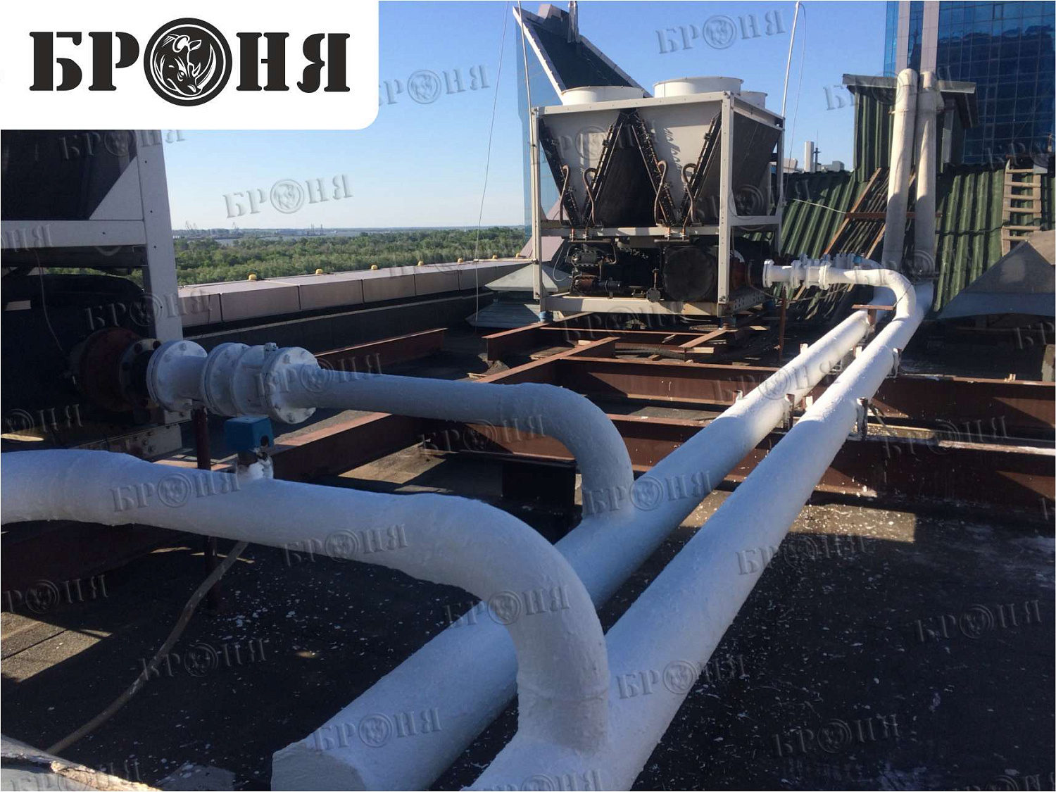 Bronya Thermal Insulation on a Pipeline