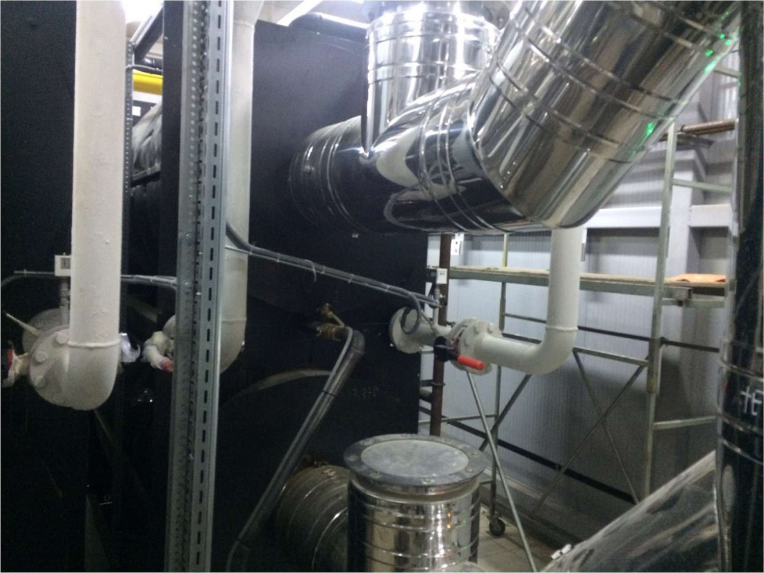 Moscow, pipeline of the autonomous boiler plant at the production base of JSC "MOSGAZ"