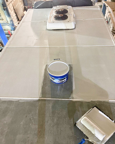 Protection for a Refrigerator Truck (Refrigerated Van) Roof using "Bronya Universal Elastic" Coating, Samara (Photos, Video)