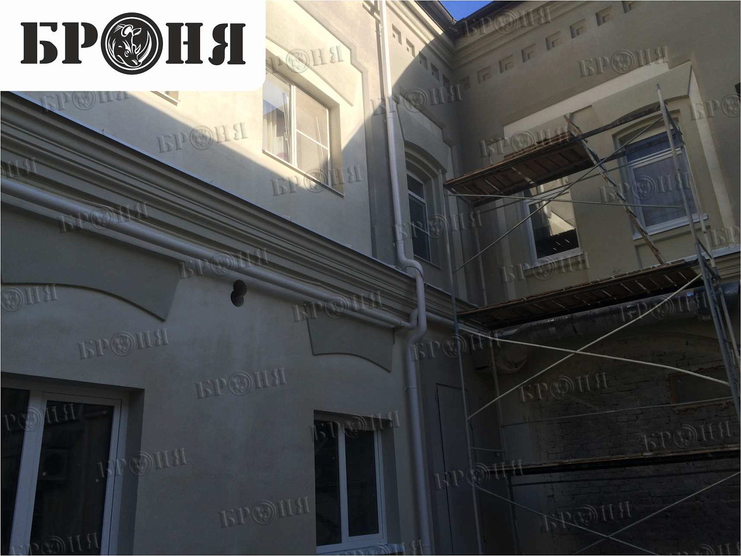 Thermal insulation Bronya on an architecture monument - Bonotel hotel in Astrakhan