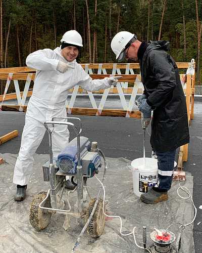 Утепление крупного банного комплекса в парке Малевича с «Броня Фасад НГ», Барвиха, Московская область (фото, видео)