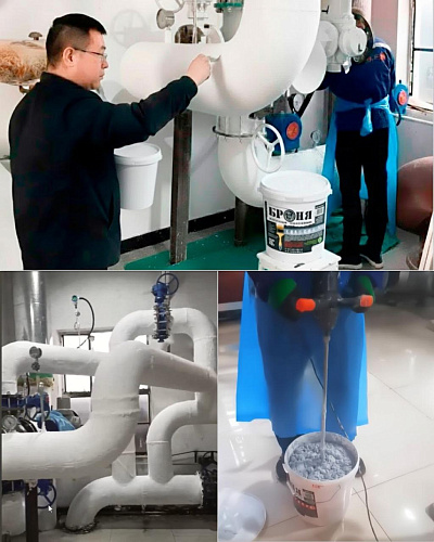 Application of "Bronya Antirust NF" and "Bronya Classic NF" on Thermal Nodes of a Leading Pharmaceutical Holding in Hubei Province (China) (photos and video)