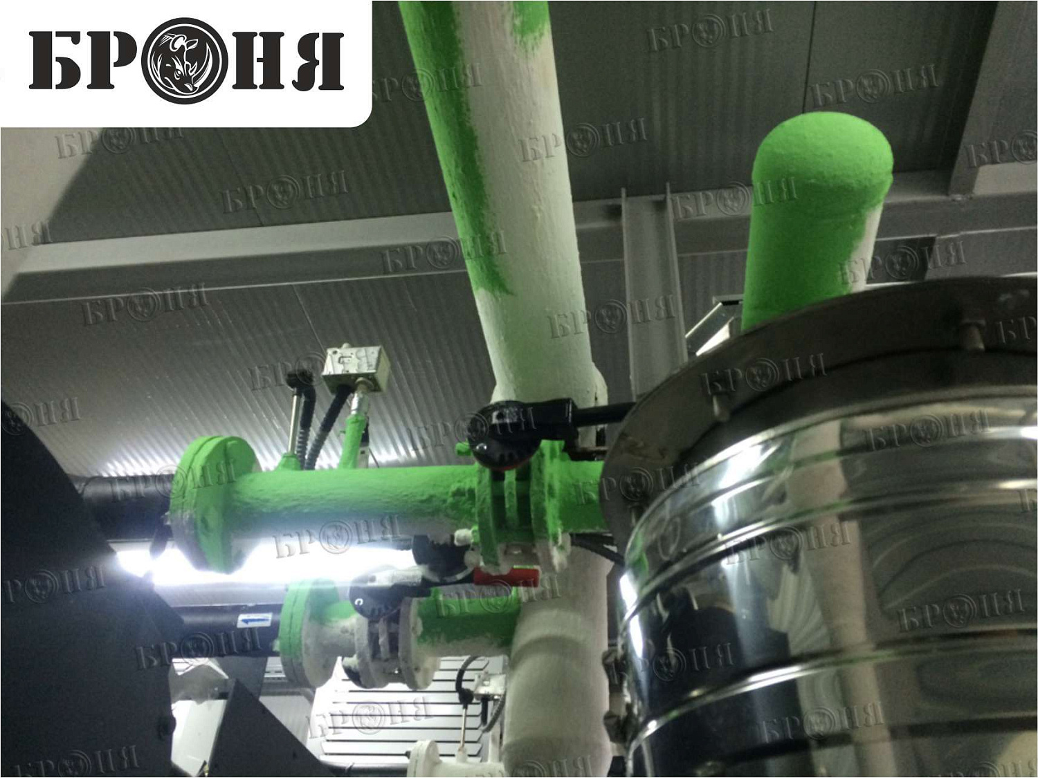 Moscow, pipeline of the autonomous boiler plant at the production base of JSC "MOSGAZ"