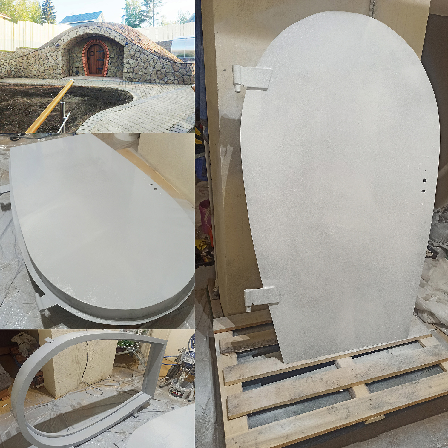 Bronya Antirust, Bronya Classic and Bronya Light for insulation and corrosion protection of a metal door for a cellar in a country house, St. Petersburg (photo)