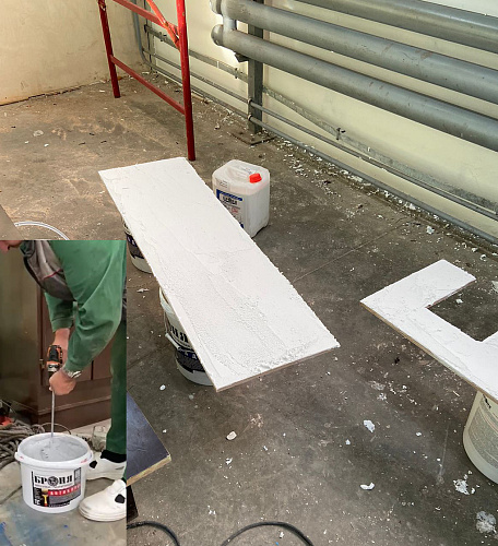 Comprehensive application of four Bronya modifications – Bronya Sound Barrier, Bronya Antirust, Bronya Classic and Bronya Facade in the workshop and workshops of a large woodworking enterprise Vyatka Plywood Combine LLC in the city of Kirov 