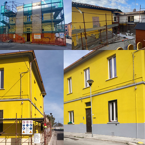 Применение Броня Фасад НГ для теплоизоляции коттеджей в г. Пьомбино в Италии  и начало серии публикации глобальной работы по теплоизоляции коттеджных поселков (фото ) 