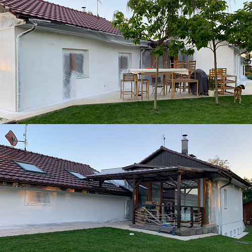 Применение Броня Фасад НГ и Броня Классик для теплоизоляции крупного коттеджа в пригороде Праги (Чешская республика) (фото)