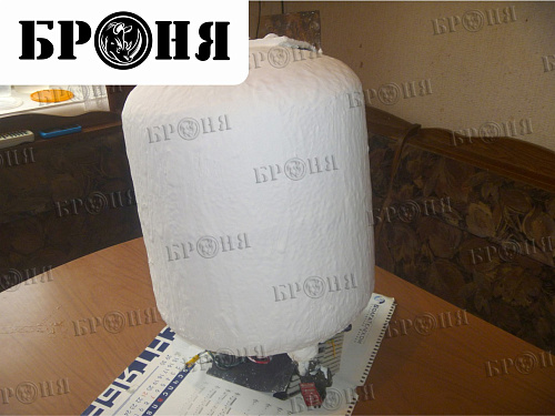 Insulation Bronya on the boiler for the yacht in Saratov (photo)