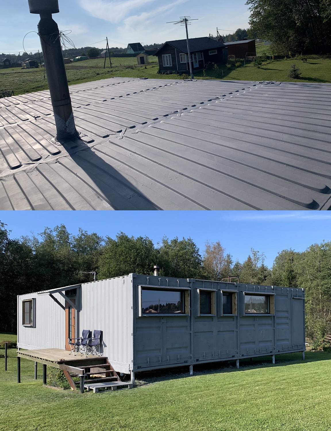 Bronya Antikor and Classic for thermal insulation of a house from containers, Leningrad region