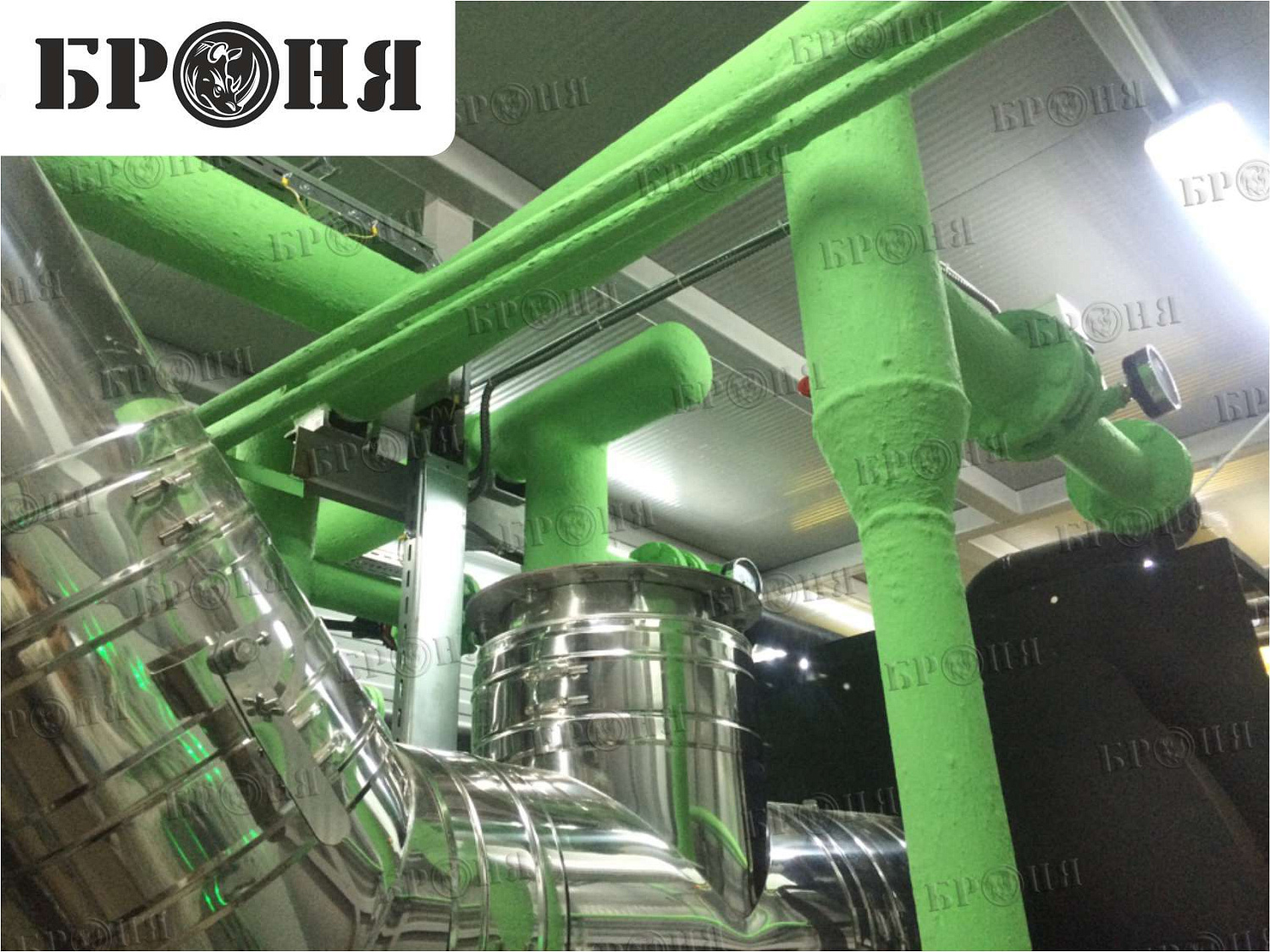 Moscow, pipeline of the autonomous boiler plant at the production base of JSC "MOSGAZ"