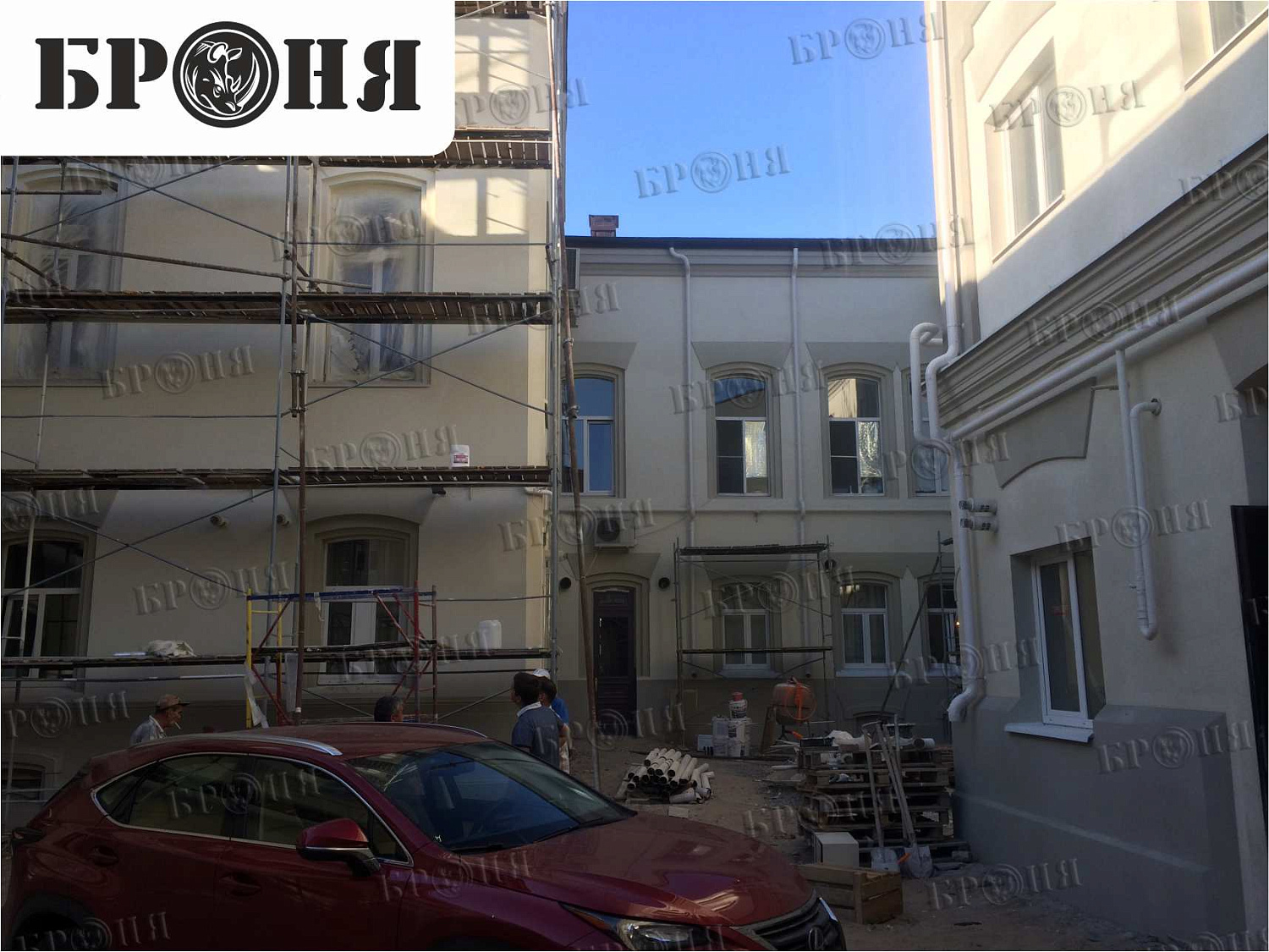 Thermal insulation Bronya on an architecture monument - Bonotel hotel in Astrakhan