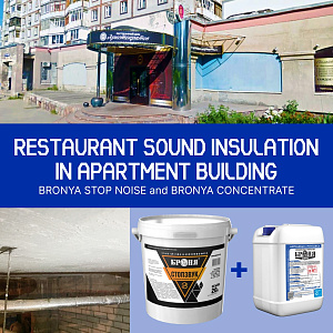 Restaurant Soundproofing in an Apartment Building with "Bronya StopNoise", Cherepovets (Photos)