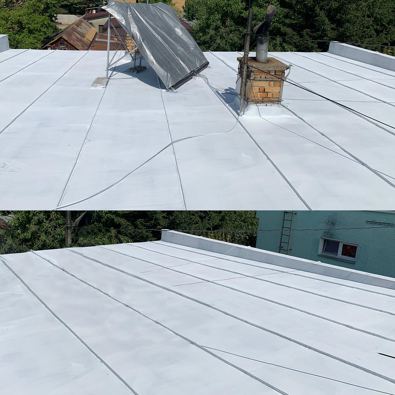 Application of "Bronya Classic NF" and "Bronya AquaBlock Prism" on the Roof and Polycarbonate Tunnel of the Sugar Factory in Dubnica nad Váhom, Slovakia (photos and video)