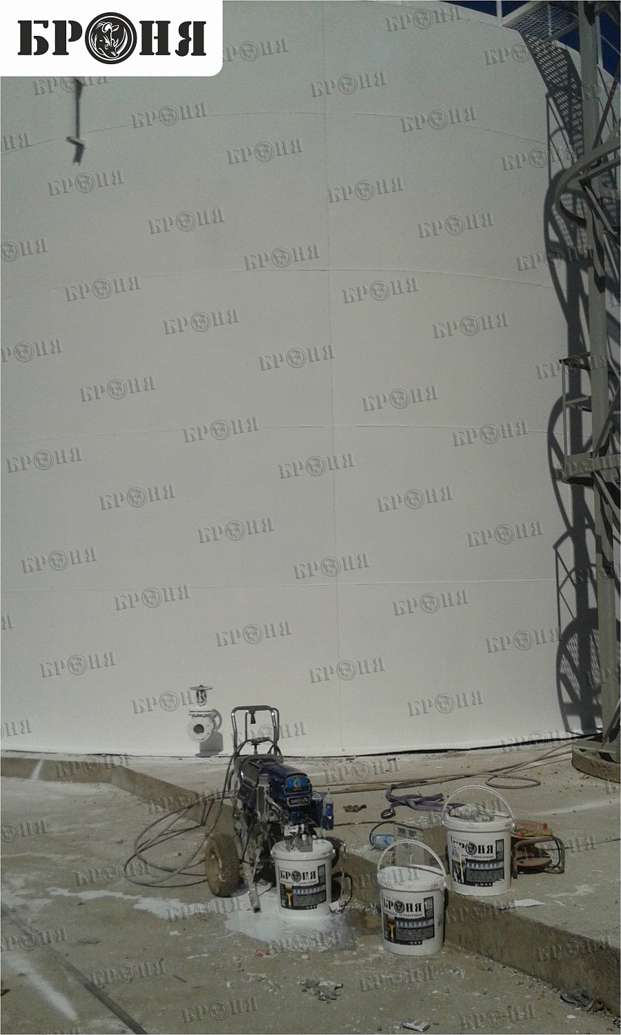 Bronya Thermal Insulation Insulation of Firefighting Tanks at the Almerek Oil Depot (Almaty)