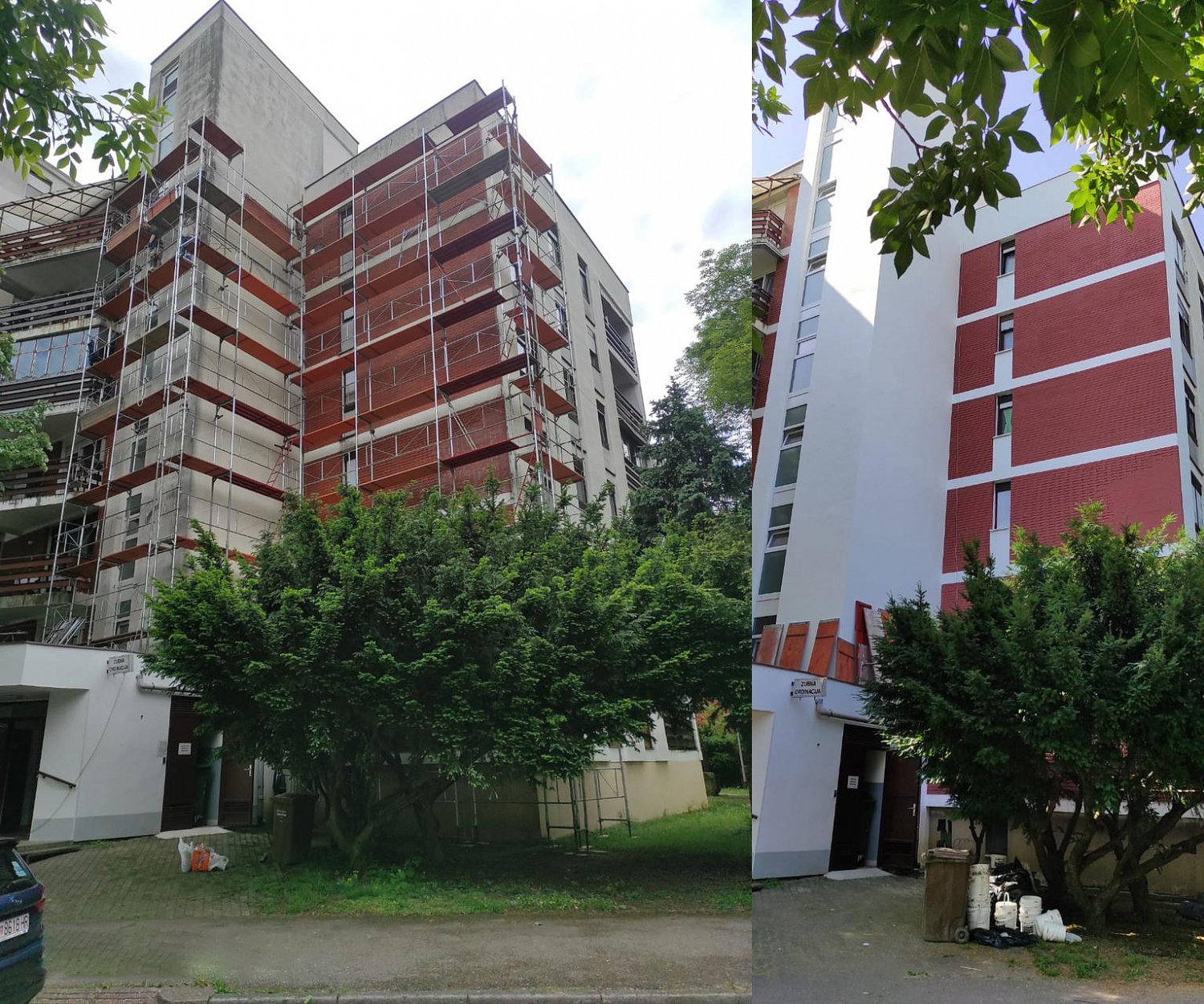 Complex application of Bronya Light NF and Bronya Facade NF for thermal insulation of a residential building in Zagreb, Croatia