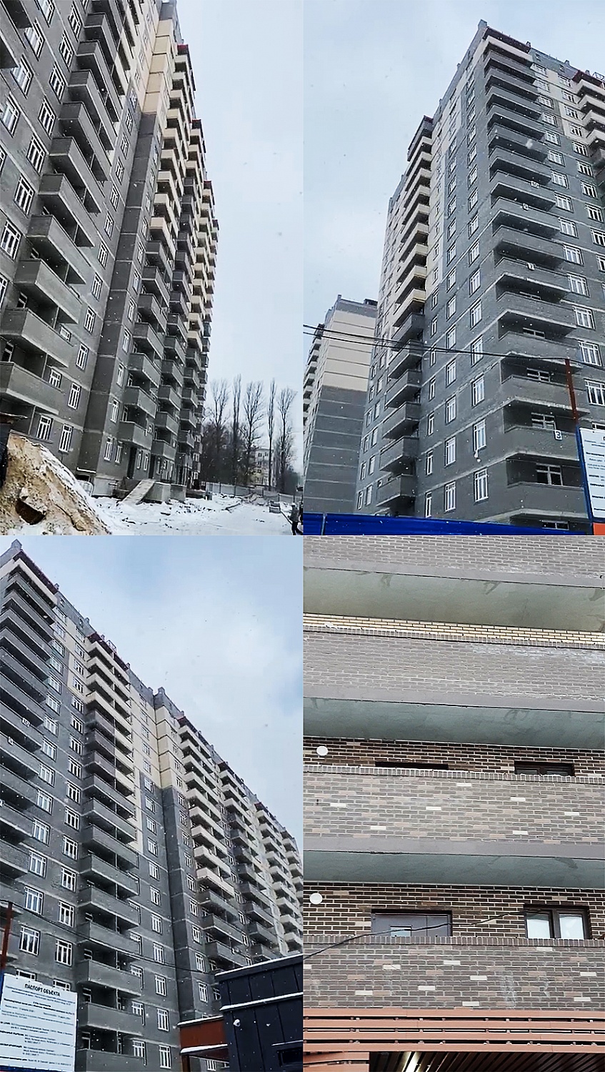 Bronya Facade, Wall and Light during the construction of an apartment building, Rostov (photo + video)