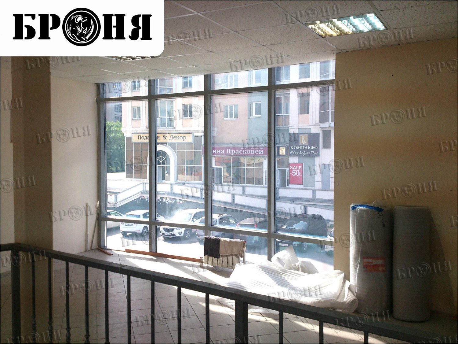 Липецк, металлическая конструкция витража торгового центра