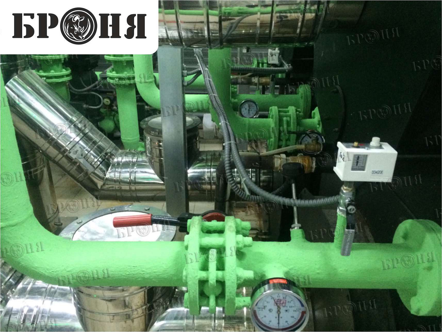 Moscow, pipeline of the autonomous boiler plant at the production base of JSC "MOSGAZ"