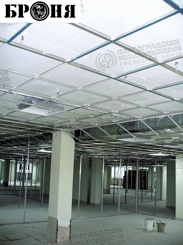 Фотоотчет о применении Броня Классик при устранении конденсата на потолке бизнес центра “Титан” г. Минск (фото)