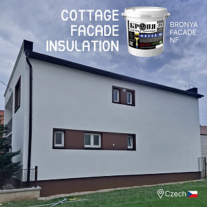 Insulating and Renovating a Cottage Facade with "Bronya Facade NF" in the Czech Republic (photos, video)
