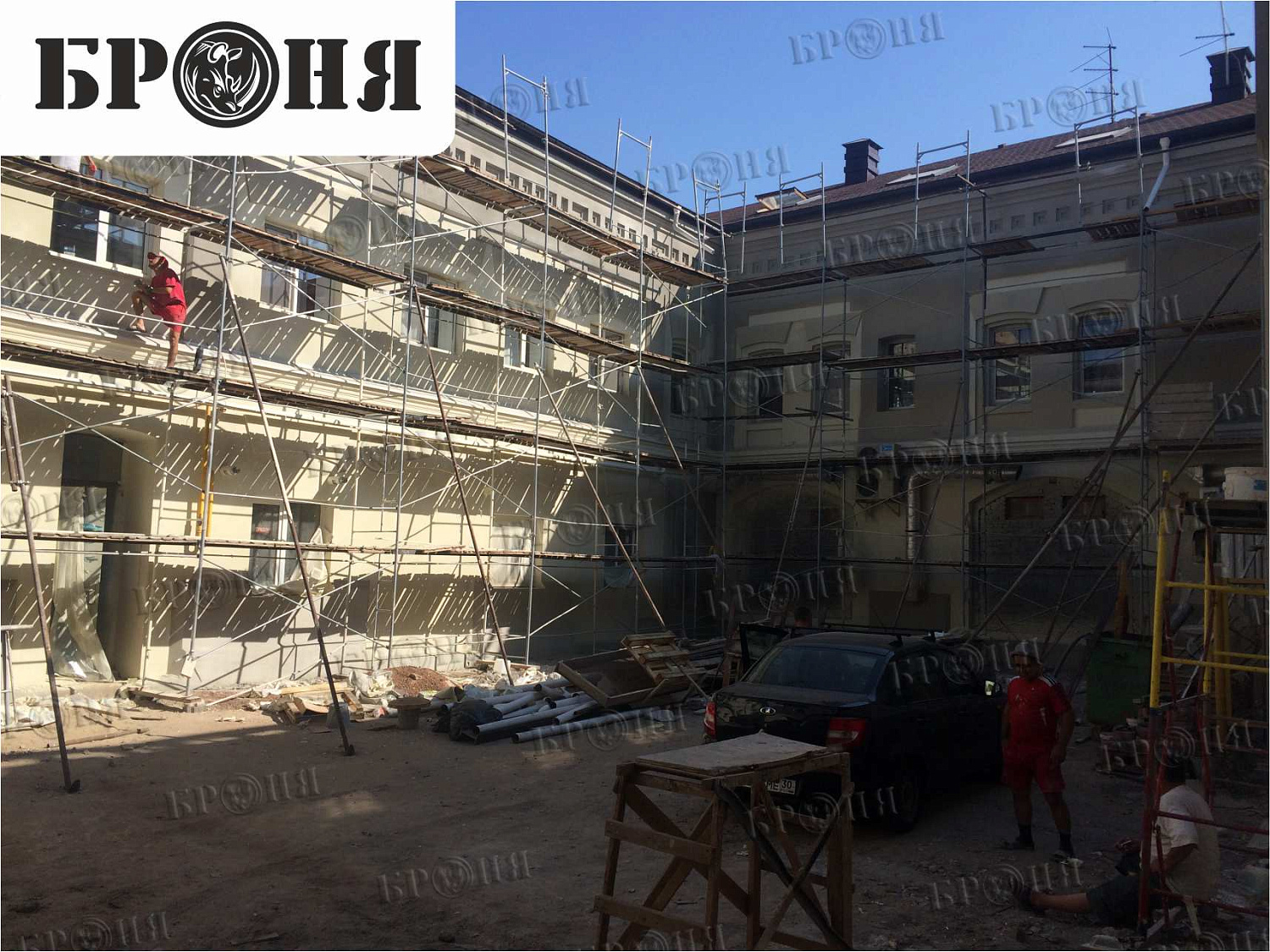 Thermal insulation Bronya on an architecture monument - Bonotel hotel in Astrakhan