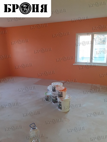 Thermal insulation Bronya on the walls and floor in a private house in Kaluga (photo)