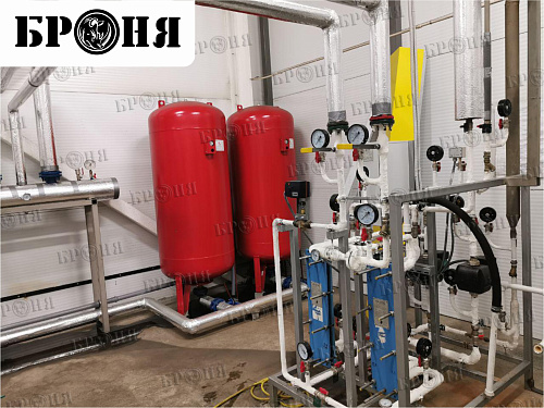 Теплоизоляция Броня на тепловом пункте предприятия ООО "ТЕХНА" г. Липецк (фото)