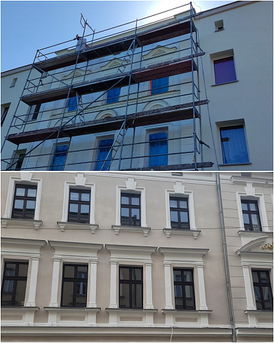 Броня Фасад НГ на стенах старинного административного здания (фото и видео ) Краков, Польша
